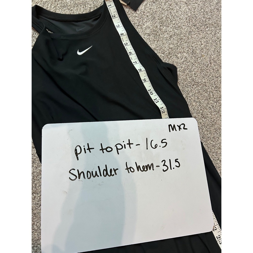 Nike Dri Fit Black Sleeveless Tennis Golf Dress Slim Fit Womens Sz Medium - Picture 6 of 6